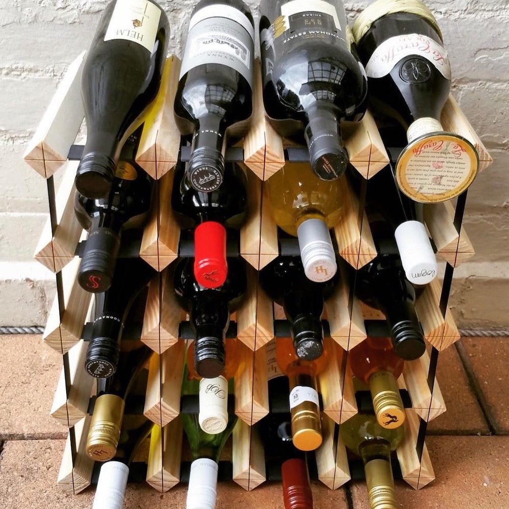 20 Bottle Timber Wine Rack - Wine Stash - 20 Bottle Timber Wine Rack