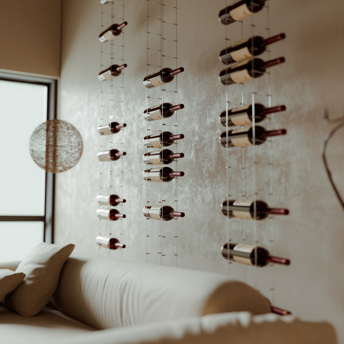 Architectural Cable Wine Rack System