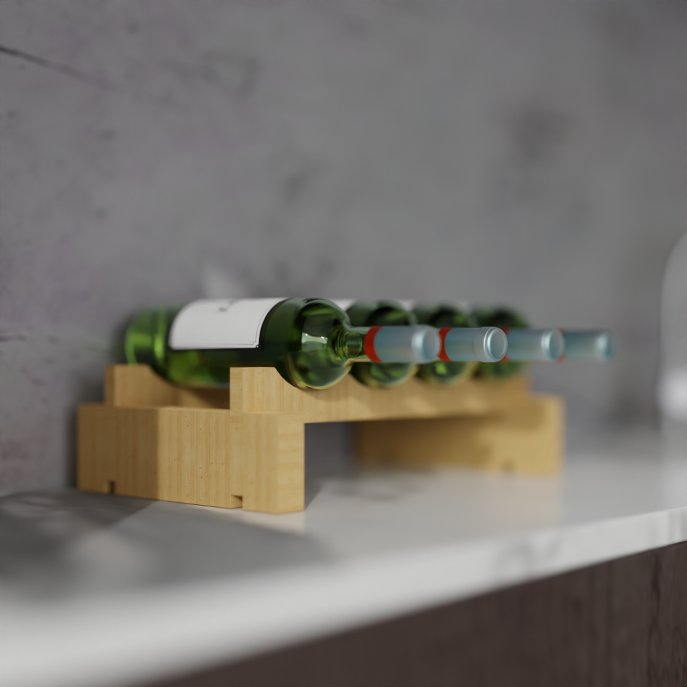 4 Bottle Modular Wine Rack