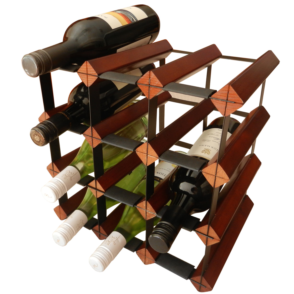 Custom Built Wine Racks - Dark Mahogany Finish - Delivered Assembled - Wine Stash