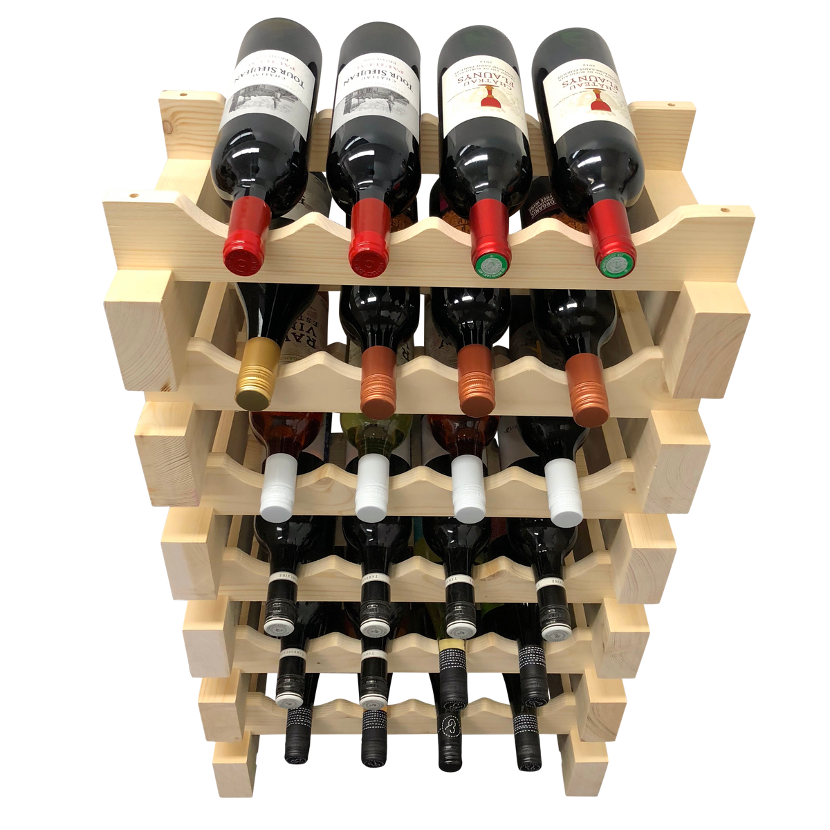 24 Bottle Modular Wine Rack Kit (4 Bottles Wide X 6 Bottles High) - Wine Stash
