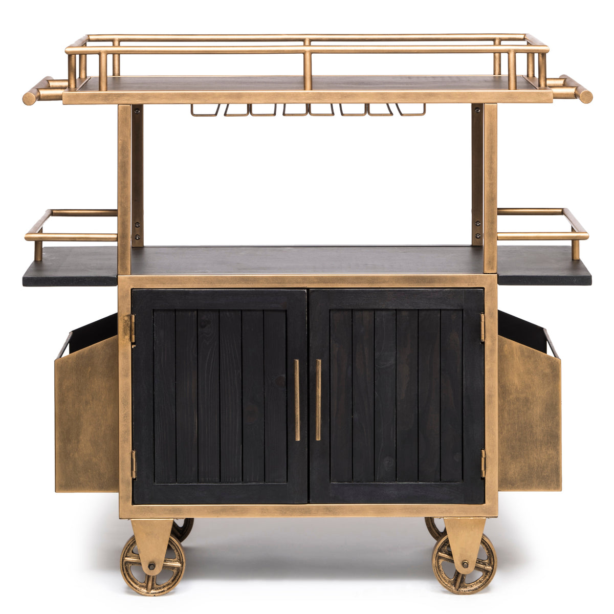 Industrial French Bar Cart - Wine Stash