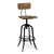 Wooden Bar Stool with Rustic Finish - Wine Stash