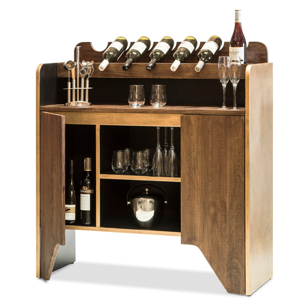 Milano Wine Cabinet with Bottle Holders - Wine Stash