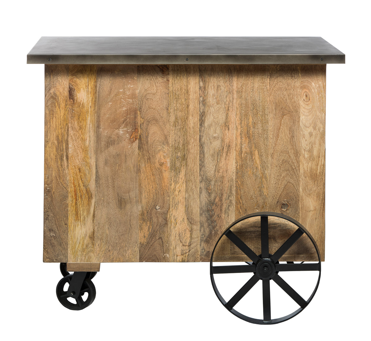 Industrial Bar Cart Cabinet - Wine Stash
